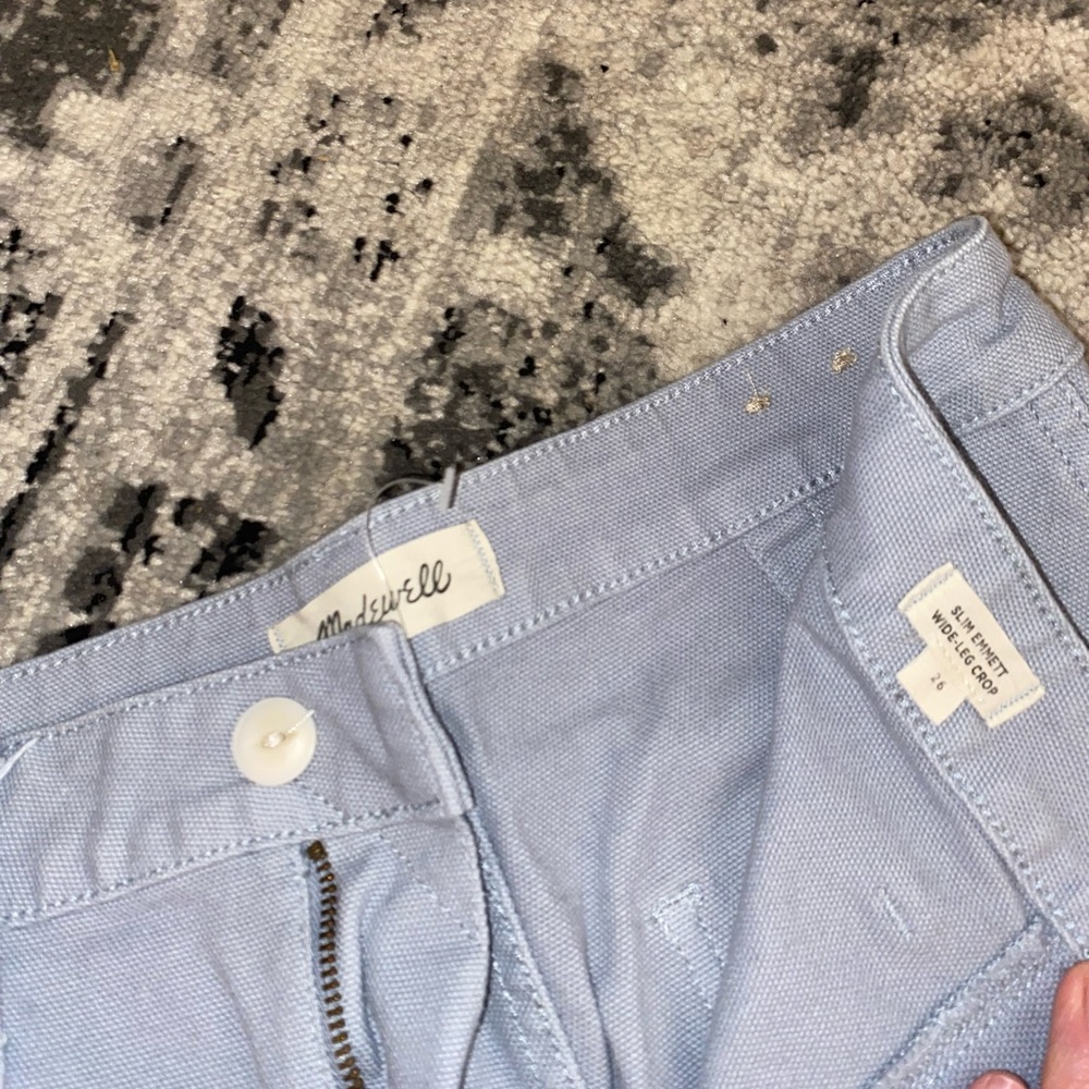 Madewell slim emmet wide leg crop